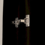 Armoire penderie blanche / marron foncé avec miroir et tringle - Usage unique