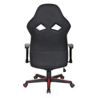Chaise de jeu en similicuir rouge/bleu avec accoudoirs réglables, support lombaire et appui-tête - Usage unique