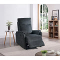 Fauteuil inclinable électrique en tissu avec releveur, couleur anthracite - Usage unique