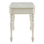 Bureau traditionnel en bois massif Plantation Grey / Antique White avec tiroir à extension complète et passe-câbles - Usage unique
