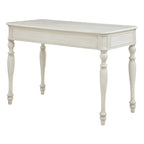 Bureau traditionnel en bois massif Plantation Grey / Antique White avec tiroir à extension complète et passe-câbles - Usage unique