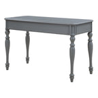 Bureau traditionnel en bois massif Plantation Grey / Antique White avec tiroir à extension complète et passe-câbles - Usage unique