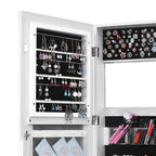 Armoire à bijoux miroir pleine longueur blanche - Usage unique