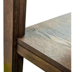Table d'appoint rustique en bois et carrelage avec tiroir et étagère inférieure - Utilisation unique