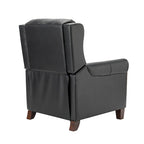 Fauteuil inclinable manuel en cuir véritable, couleurs chocolat/bleu marine/camel/marron/bourgogne/noir, avec garniture cloutée – Usage unique