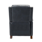 Fauteuil inclinable manuel en cuir véritable, couleurs chocolat/bleu marine/camel/marron/bourgogne/noir, avec garniture cloutée – Usage unique