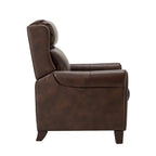 Fauteuil inclinable manuel en cuir véritable, couleurs chocolat/bleu marine/camel/marron/bourgogne/noir, avec garniture cloutée – Usage unique