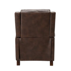Fauteuil inclinable manuel en cuir véritable, couleurs chocolat/bleu marine/camel/marron/bourgogne/noir, avec garniture cloutée – Usage unique