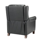 Fauteuil inclinable manuel en cuir véritable, couleurs chocolat/bleu marine/camel/marron/bourgogne/noir, avec garniture cloutée – Usage unique