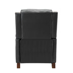 Fauteuil inclinable manuel en cuir véritable, couleurs chocolat/bleu marine/camel/marron/bourgogne/noir, avec garniture cloutée – Usage unique