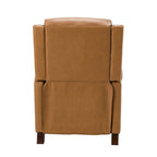 Fauteuil inclinable manuel en cuir véritable, couleurs chocolat/bleu marine/camel/marron/bourgogne/noir, avec garniture cloutée – Usage unique