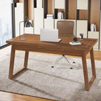 Bureau exécutif moderne du milieu du siècle noyer marron avec tiroir et pieds en bois massif - Usage unique