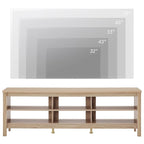 Meuble TV en bois noir anthracite avec 6 niches ouvertes et bandeau LED RGB - Usage unique