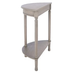 Console demi-lune traditionnelle grège/marron/noir avec pieds tournés - Utilisation unique