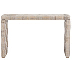 Table console croisée en rotin naturel noir/blanc/miel - Usage unique