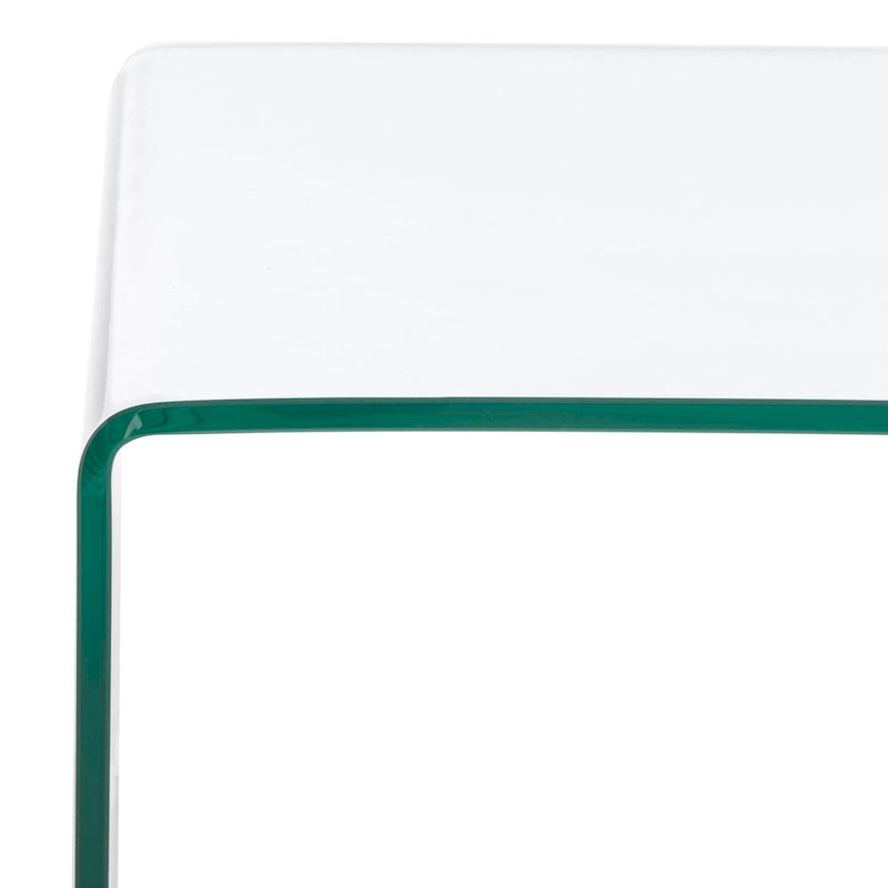 Table basse minimaliste moderne en verre trempé transparent - Usage unique