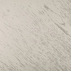 Table d'appoint en bois de style Mid-Century en chêne moyen / délavé blanc / noir avec piètement tréteau - Utilisation unique