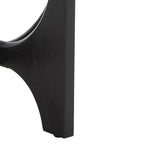 Table d'appoint en bois de style Mid-Century en chêne moyen / délavé blanc / noir avec piètement tréteau - Utilisation unique