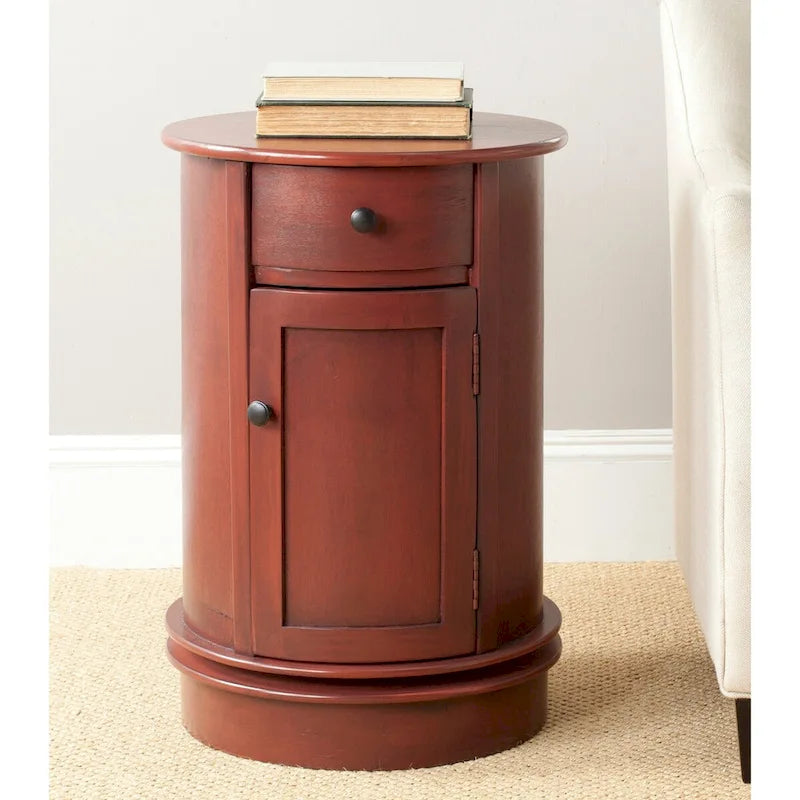 Table d'appoint pivotante avec rangement Safavieh Celestia grise - 45,72x45,72x66,04 cm