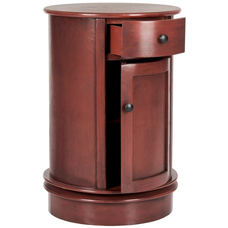 Table d'appoint pivotante avec rangement Safavieh Celestia grise - 45,72x45,72x66,04 cm