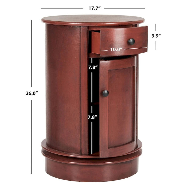 Table d'appoint pivotante avec rangement Safavieh Celestia grise - 45,72x45,72x66,04 cm