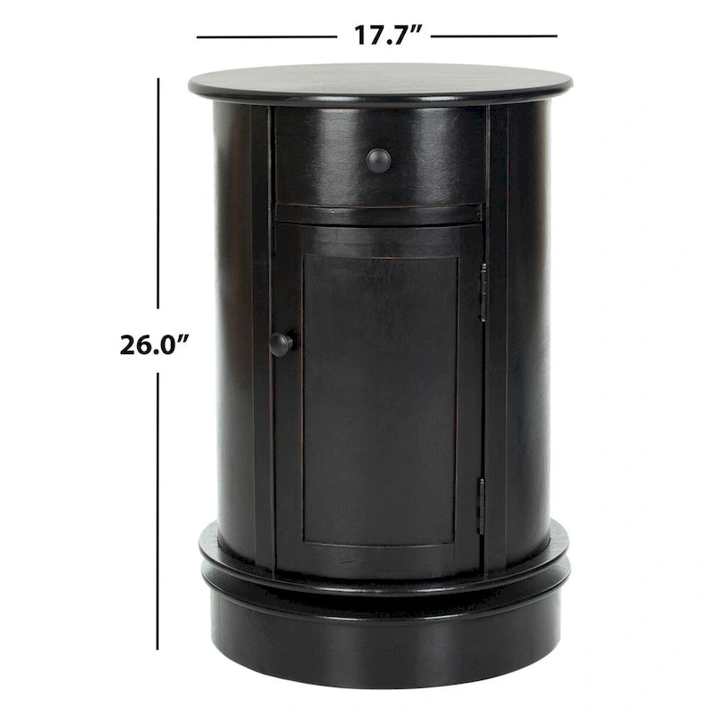 Table d'appoint pivotante avec rangement Safavieh Celestia grise - 45,72x45,72x66,04 cm