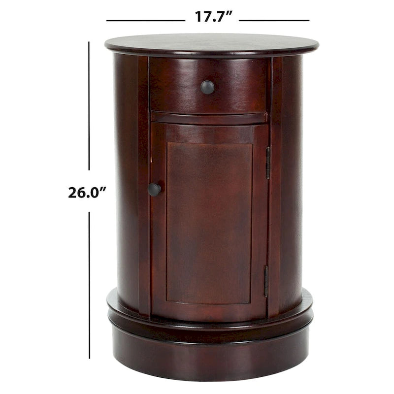 Table d'appoint pivotante avec rangement Safavieh Celestia grise - 45,72x45,72x66,04 cm