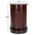 Table d'appoint pivotante avec rangement Safavieh Celestia grise - 45,72x45,72x66,04 cm
