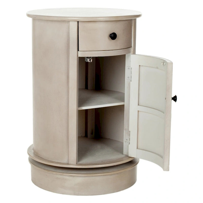 Table d'appoint pivotante avec rangement Safavieh Celestia grise - 45,72x45,72x66,04 cm