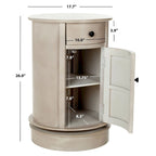 Table d'appoint pivotante avec rangement Safavieh Celestia grise - 45,72x45,72x66,04 cm