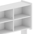 Coiffeuse noire/blanche avec miroir LED rabattable et tabouret rembourré - Usage unique