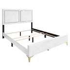 Lit rembourré en velours minimaliste CraftPorch