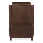 Fauteuil inclinable manuel en cuir pleine fleur Umber/Amande avec clous décoratifs – Usage unique