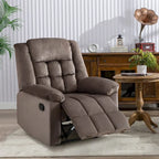 Fauteuil inclinable à bascule manuel, classique, rembourré et doux, gris/marron – Usage unique