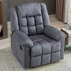 Fauteuil inclinable à bascule manuel, classique, rembourré et doux, gris/marron – Usage unique