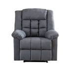 Fauteuil inclinable à bascule manuel, classique, rembourré et doux, gris/marron – Usage unique