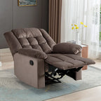 Fauteuil inclinable à bascule manuel, classique, rembourré et doux, gris/marron – Usage unique