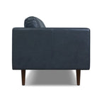 Canapé en cuir italien Madagascar Cacao / Tan Cognac / Bleu Nuit / Noir Onyx / Gris Ardoise / Marron Cacao / Vert Olivine avec coussins en plumes et duvet - 3 places