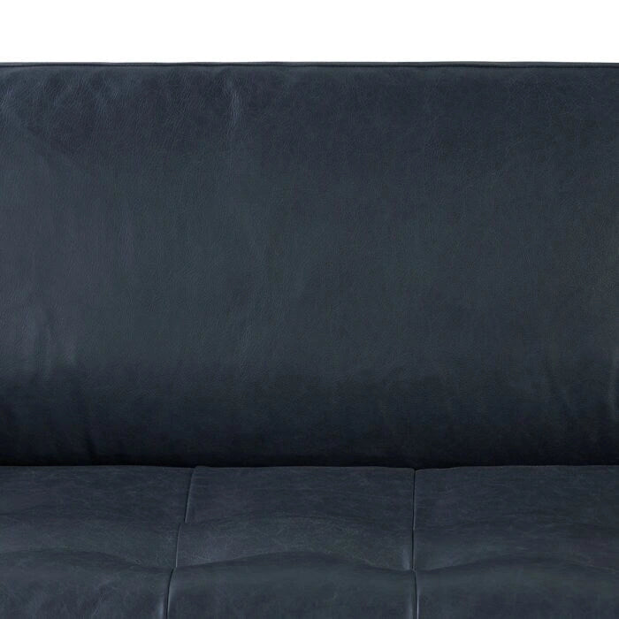 Canapé en cuir italien Madagascar Cacao / Tan Cognac / Bleu Nuit / Noir Onyx / Gris Ardoise / Marron Cacao / Vert Olivine avec coussins en plumes et duvet - 3 places