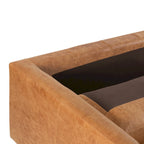 Canapé en cuir italien Madagascar Cacao / Tan Cognac / Bleu Nuit / Noir Onyx / Gris Ardoise / Marron Cacao / Vert Olivine avec coussins en plumes et duvet - 3 places