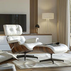 Table d'appoint de ferme blanche et noyer avec station de recharge intégrée (2 ports USB + 2 prises) - Usage unique
