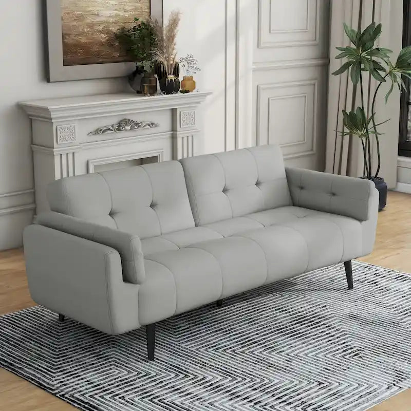 Canapé convertible futon 75 po avec dossier capitonné réglable