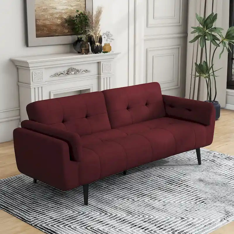 Canapé convertible futon 75 po avec dossier capitonné réglable