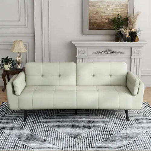 Canapé Futon Convertible 75" avec Dossier Capitonné Ajustable