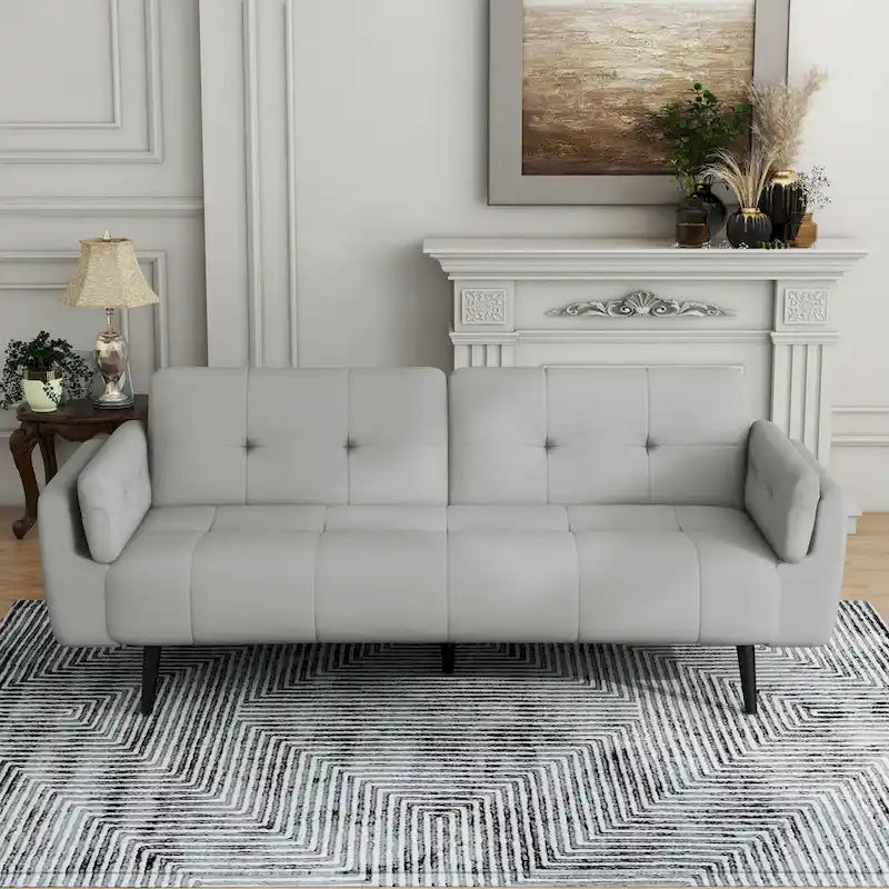 Canapé convertible futon 75 po avec dossier capitonné réglable