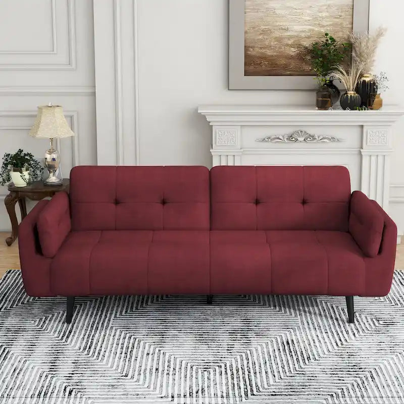 Canapé convertible futon 75 po avec dossier capitonné réglable