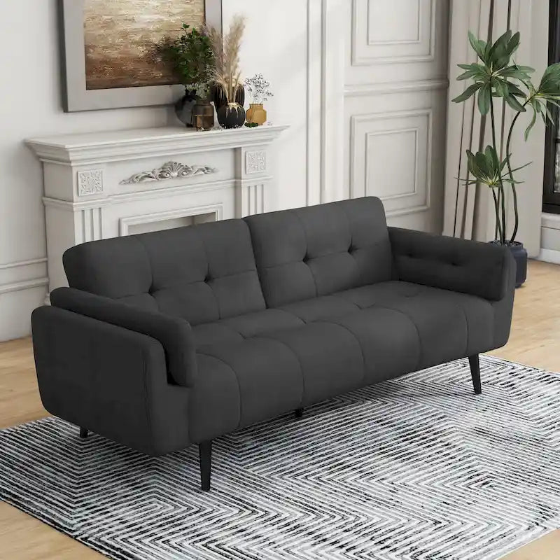 Canapé convertible futon 75 po avec dossier capitonné réglable
