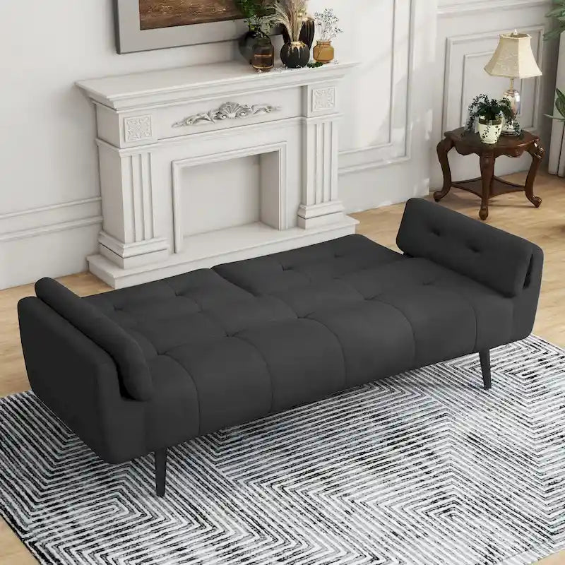 Canapé convertible futon 75 po avec dossier capitonné réglable