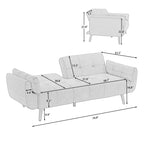 Canapé convertible futon 75 po avec dossier capitonné réglable