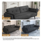 Canapé convertible futon 75 po avec dossier capitonné réglable